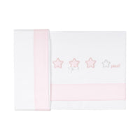 Set lenzuola per lettino - Mod. Stelle rosa - Picci