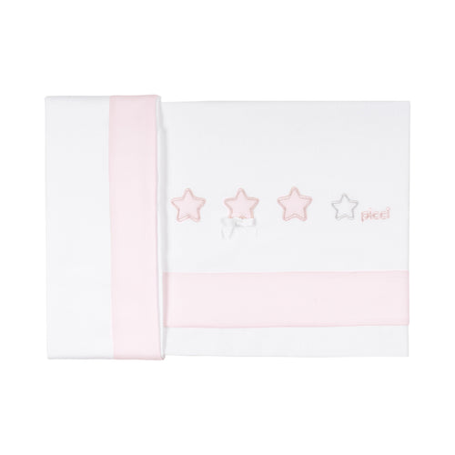 Set lenzuola culla - Mod. Stelle rosa - Picci (Copia)