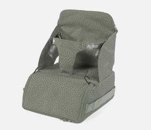 Seggiolone/Alza sedia da viaggio - verde pois