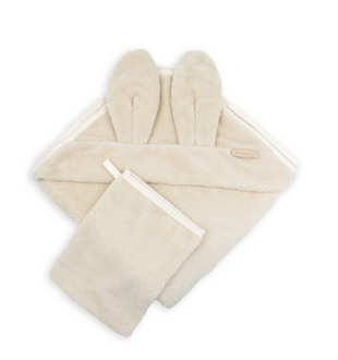 Asciugamano neonato con orecchie + guanto