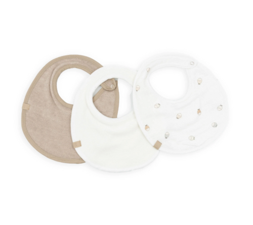 Set 3 bavaglini- beige + pesci