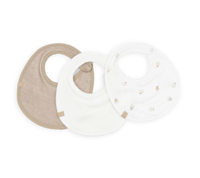 Set 3 bavaglini- beige + pesci