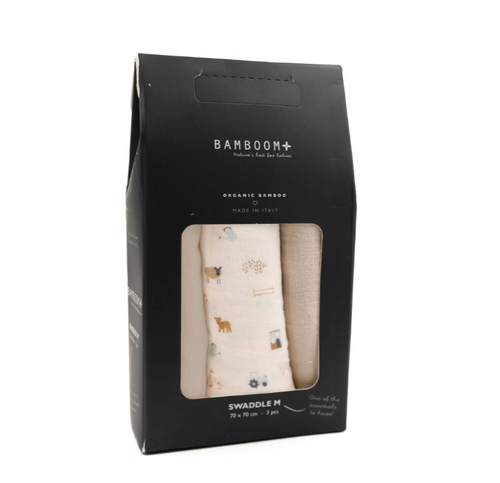 Set 3 swaddle 70x70