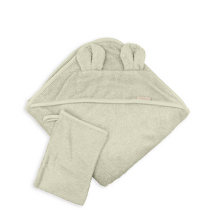 Accappatoio in spugna con guanto per bagnato - Oyster Grey