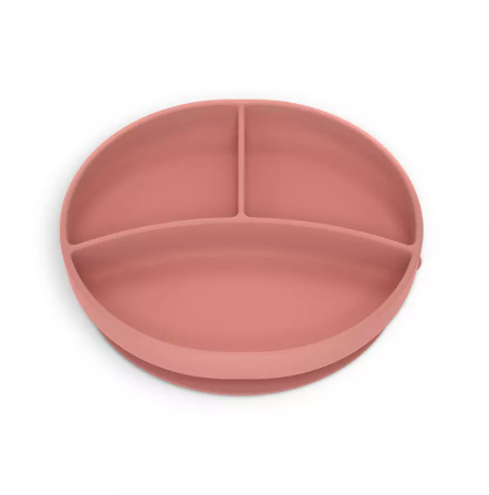 Piatto multiscomparto in silicone - rosa