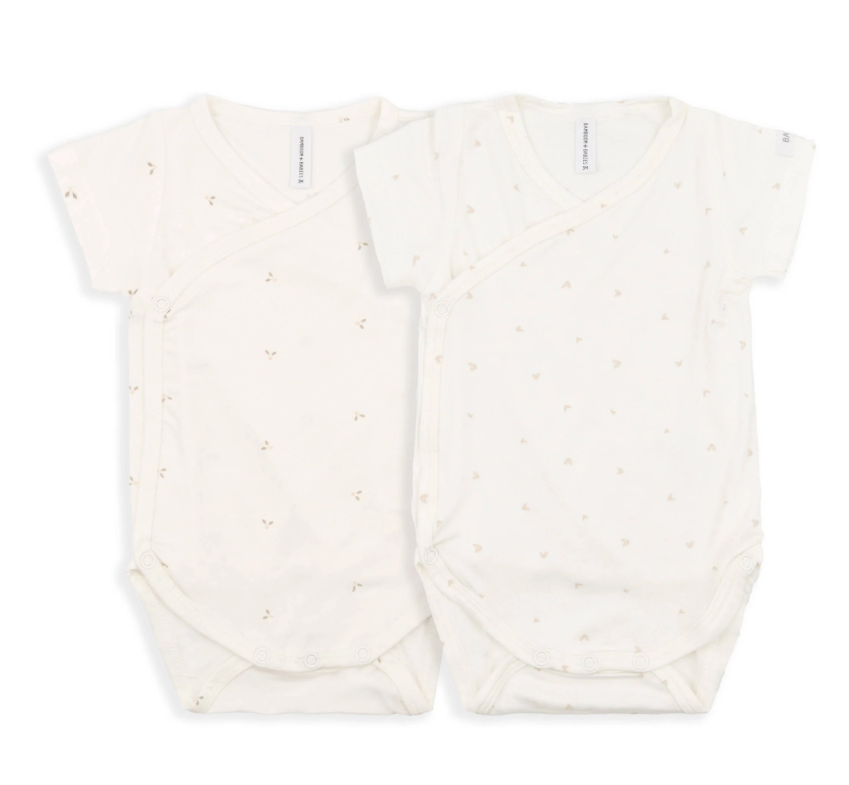 Confezione body maniche corte - Mini hearts - tg. 1 mese