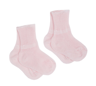Calzini nascita in filo di scozia rosa chiaro - Set 2 pezzi