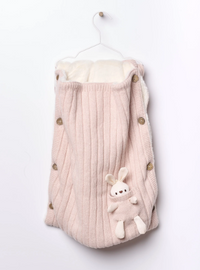 Sacco nanna in lana per culla carrozzina - Rosa