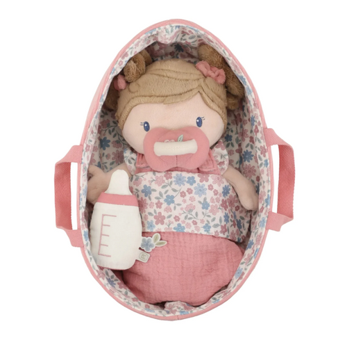 Bambola Baby Rosa con Culla e Accessori