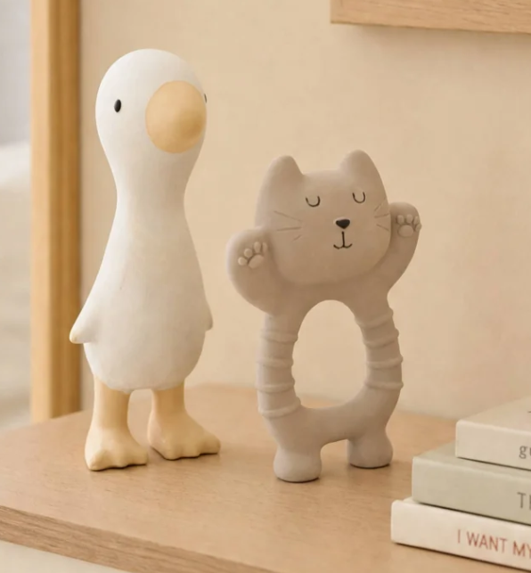 Set in gomma naturale - Gatto + Oca