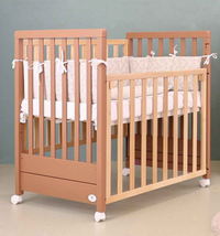 Lettino in legno Co- Spleeping evolutivo - Moka e naturale