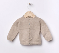 Cardigan in lana e cachemire beige