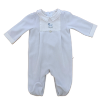 Tutina in ciniglia azzurra