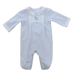 Tutina in ciniglia azzurra