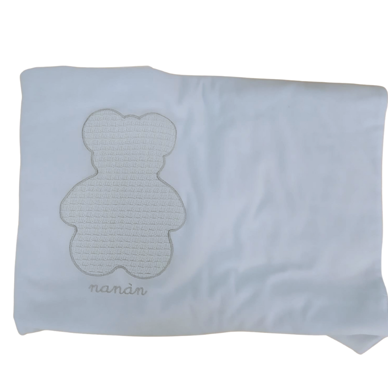 Copertina per culla in pile azzurro