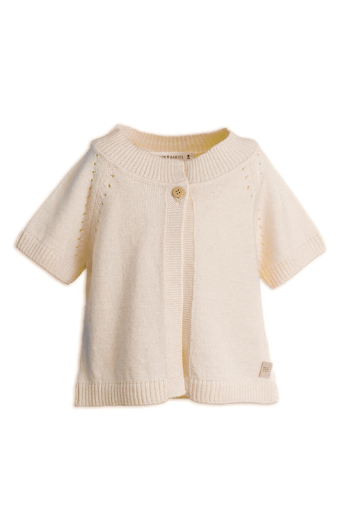 Cardigan bimba maniche corte