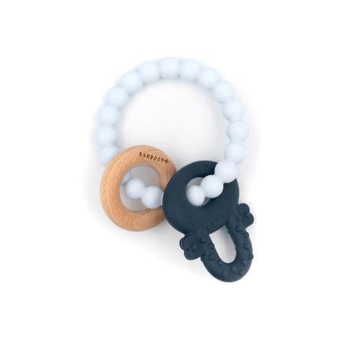 Massaggiagengive azzurro - silicone e legno
