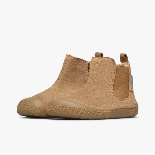 BAREFOOT GLITTY SUEDE - NATURINO - BROWN