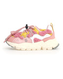 Sneakers Yamano 3 Junior - Teddy - Rosa Multicolore - Ecopelle e Tessuto Tecnico Riciclato