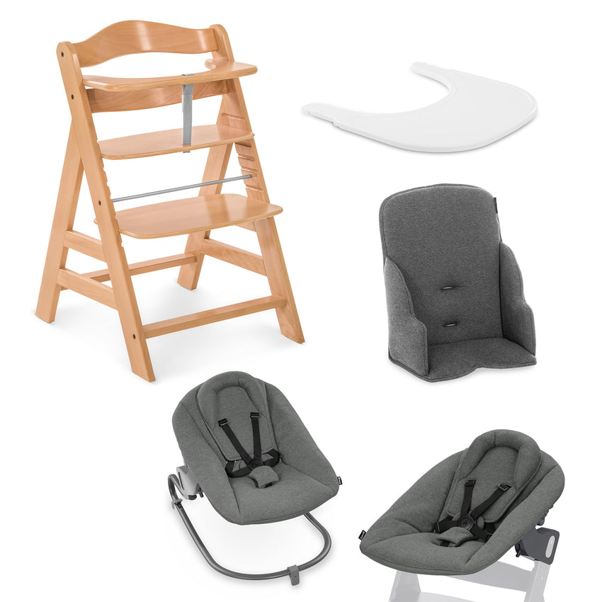 Seggiolone evolutivo Alpha + set newborn