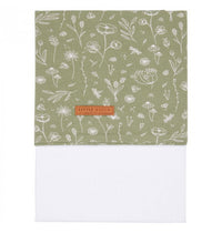 Set lenzuola per culla - Floral Mint + angolo avorio