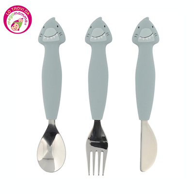 Posate in acciaio e silicone - Squaletto