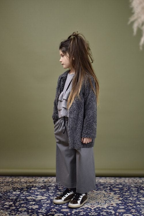 Pantalone palazzo ampio grigio
