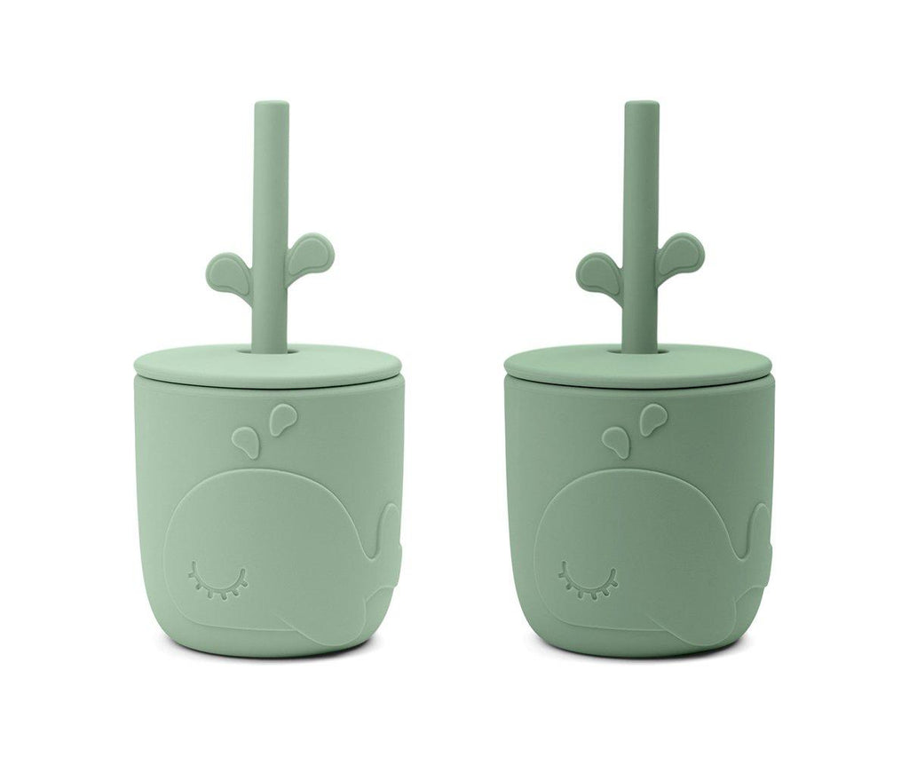 Set 2 Tazze con cannuccia - silicone alimentare