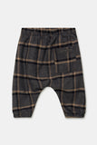 Pantalone in caldo cotone - Check - Grigio/Beige/Nero