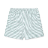 DUKE SWIM SHORTS - STRIPE SEA BLUE / WHITE